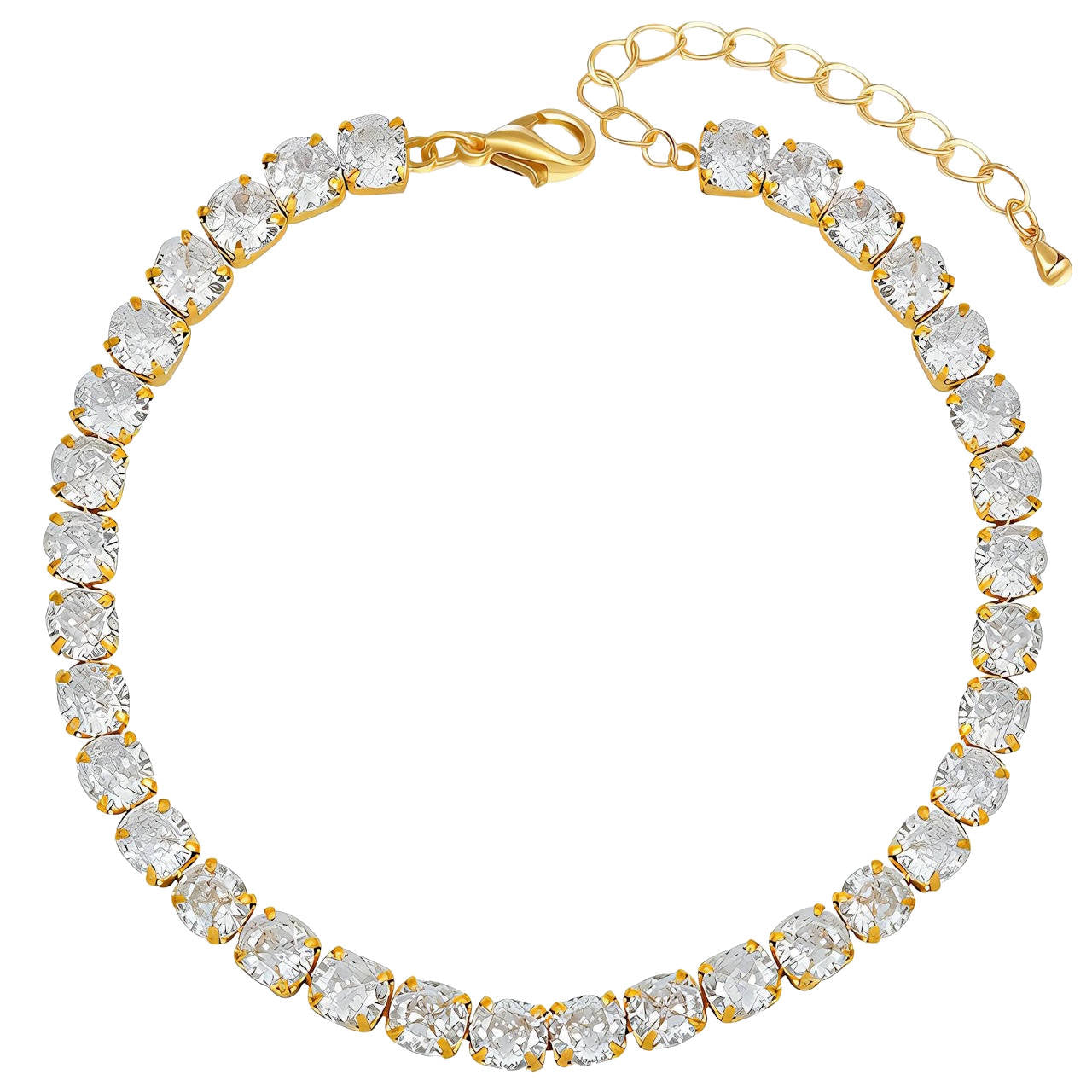 18K gold plated Stainless steel Tennis bracelet, Intensity