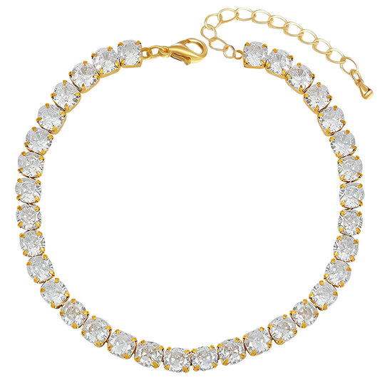 18K gold plated Stainless steel  Tennis bracelet, Intensity